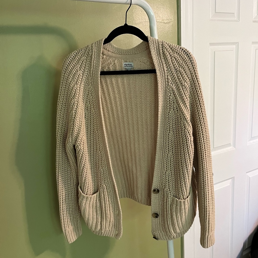 Rhythm Cream Knit Cardigan